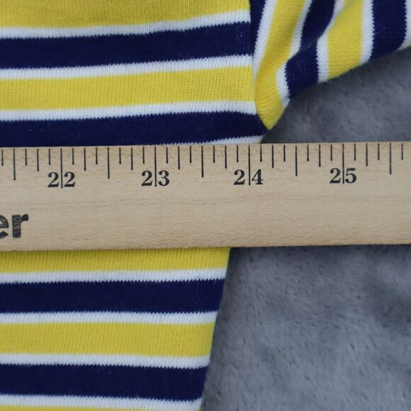 Forever 21 Sweater Womens Yellow M Pinstriped Crew Neck Casual Pullover - Picture 4 of 15